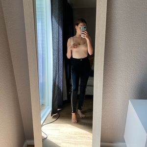 High waist , zipper detail black Paige jeans